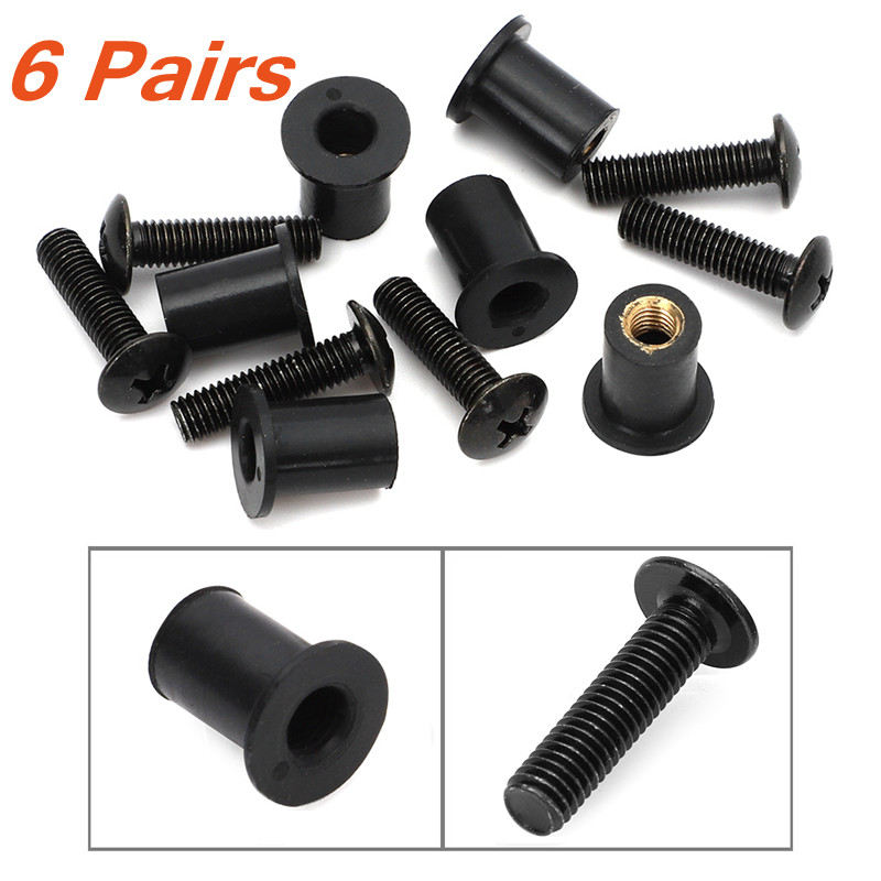FOR Yamaha Snowmobile 90150-05024-00 90179-05523-00 Windshield Screw&Nut Kit 12x