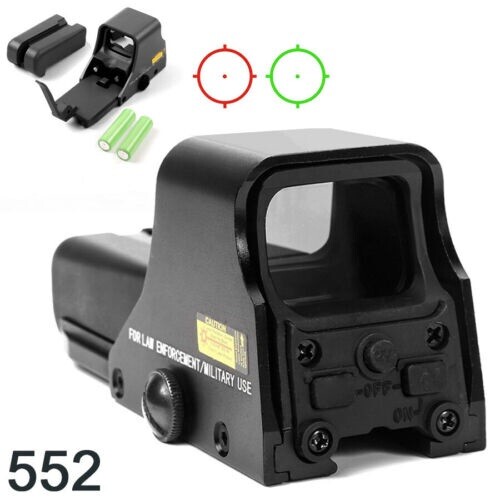 Tactical  Holographic Reflex Sight Red Green Dot Light Adjustable AA Battery