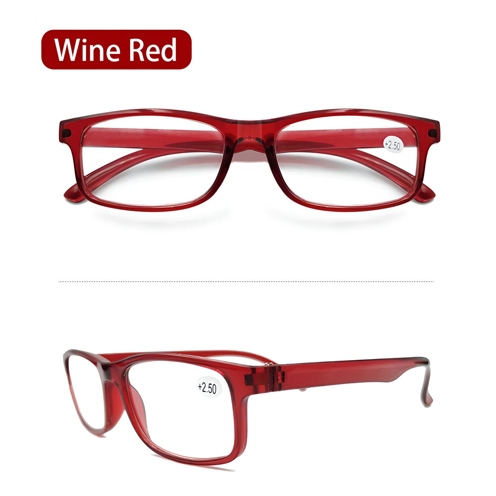 4 PK Mens Rectangular Blue Light Blocking Reading Glasses Spring Hinge Readers