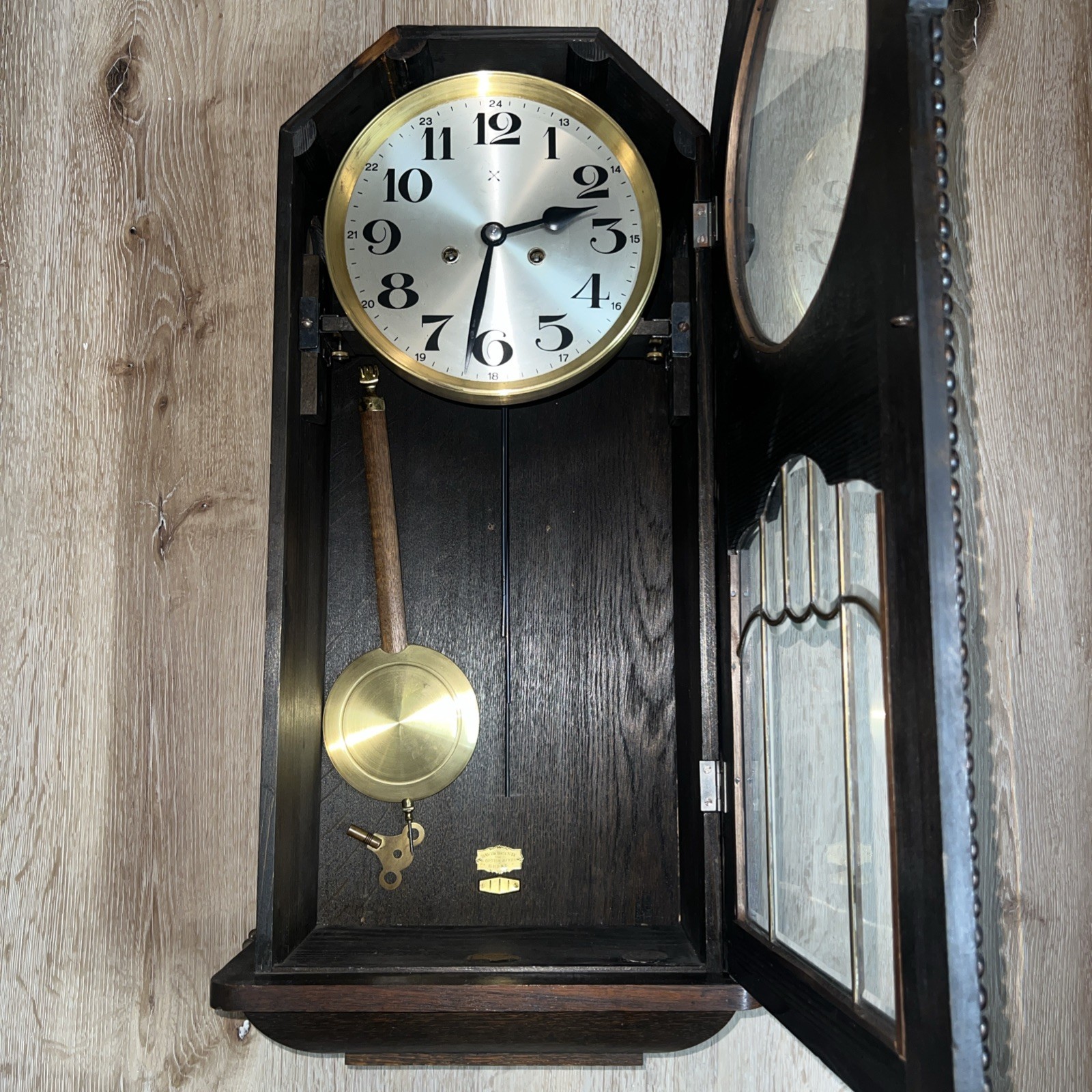 Antique German Junghans chiming clock
