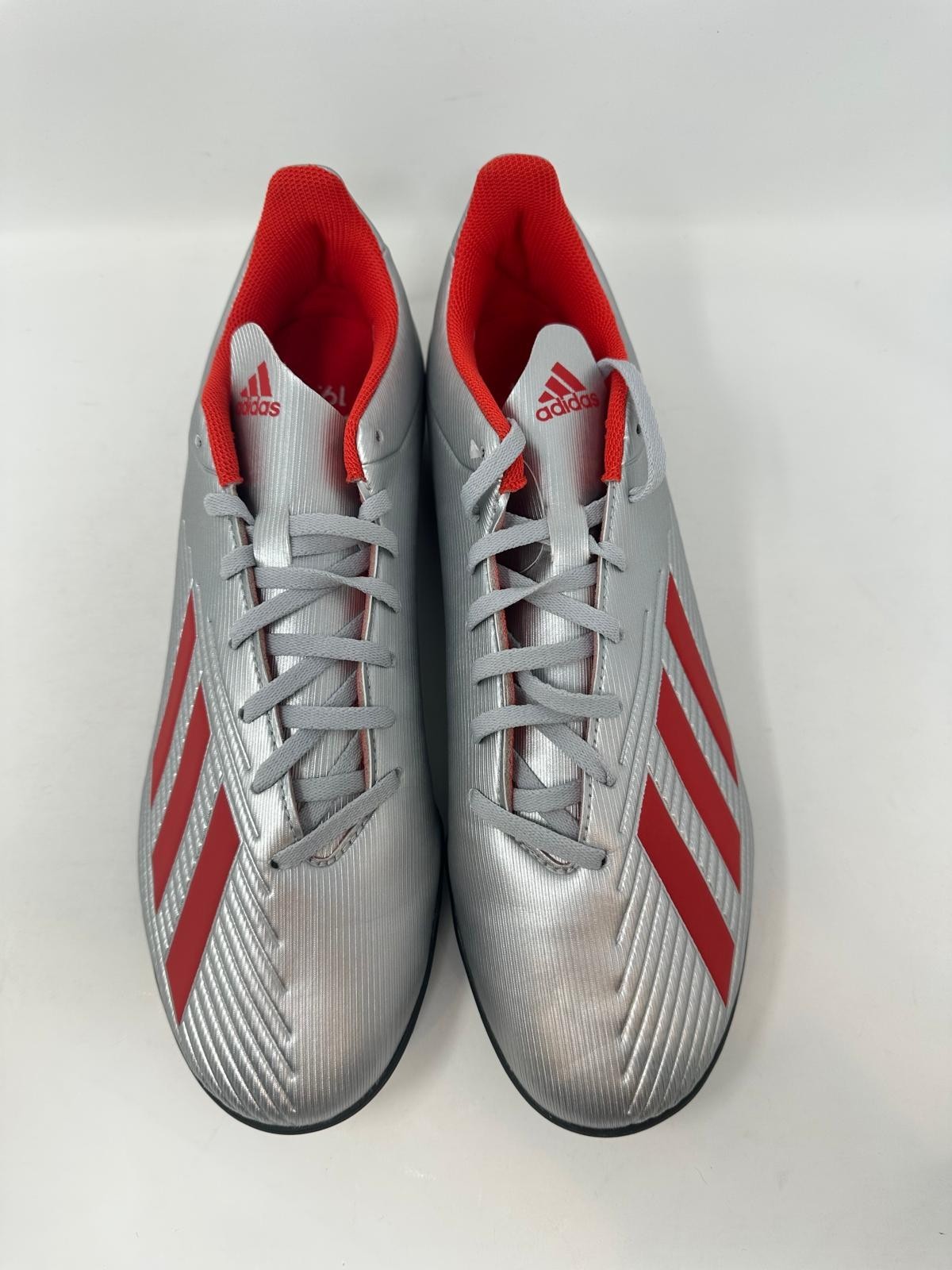 Adidas Men's X 19.4 TF Soccer Shoe F35344 - US:12, Silver/Red, M3(C240T)