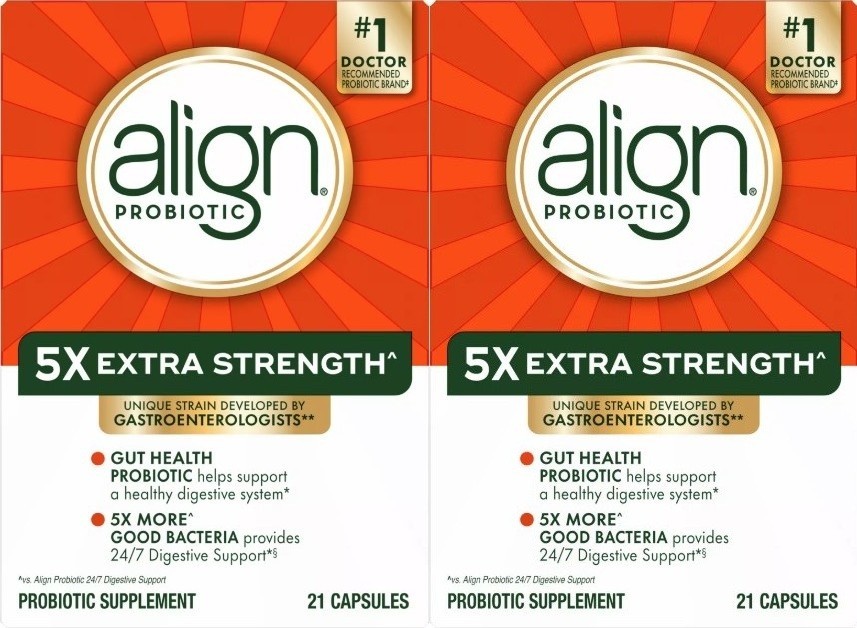 2 X ALIGN PROBIOTIC - EXTRA STRENGTH - 21 X 2 = 42 CAPSULES - EXP. 4/2028