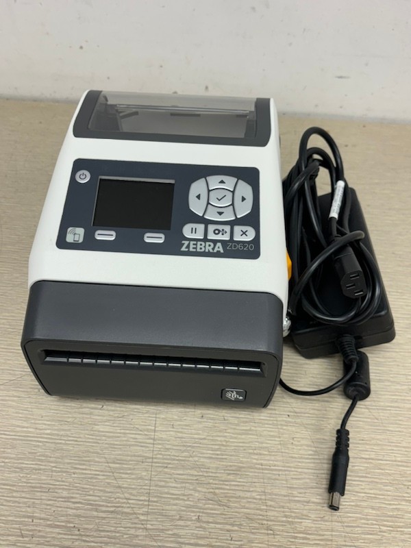 Zebra ZD620 Thermal Direct Label Printer USB Serial Ethernet Printer w/ Adapter