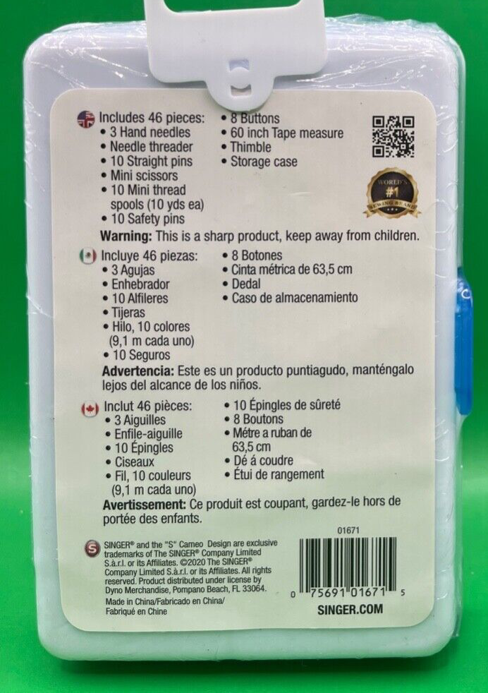 New Singer Essentials Mini to Go Sew Kit, 46 Pieces