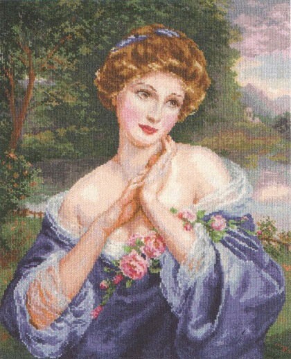 New Alisa Cross Stitch Kit Evening Dreams after Francois Kavels Painting 4-10
