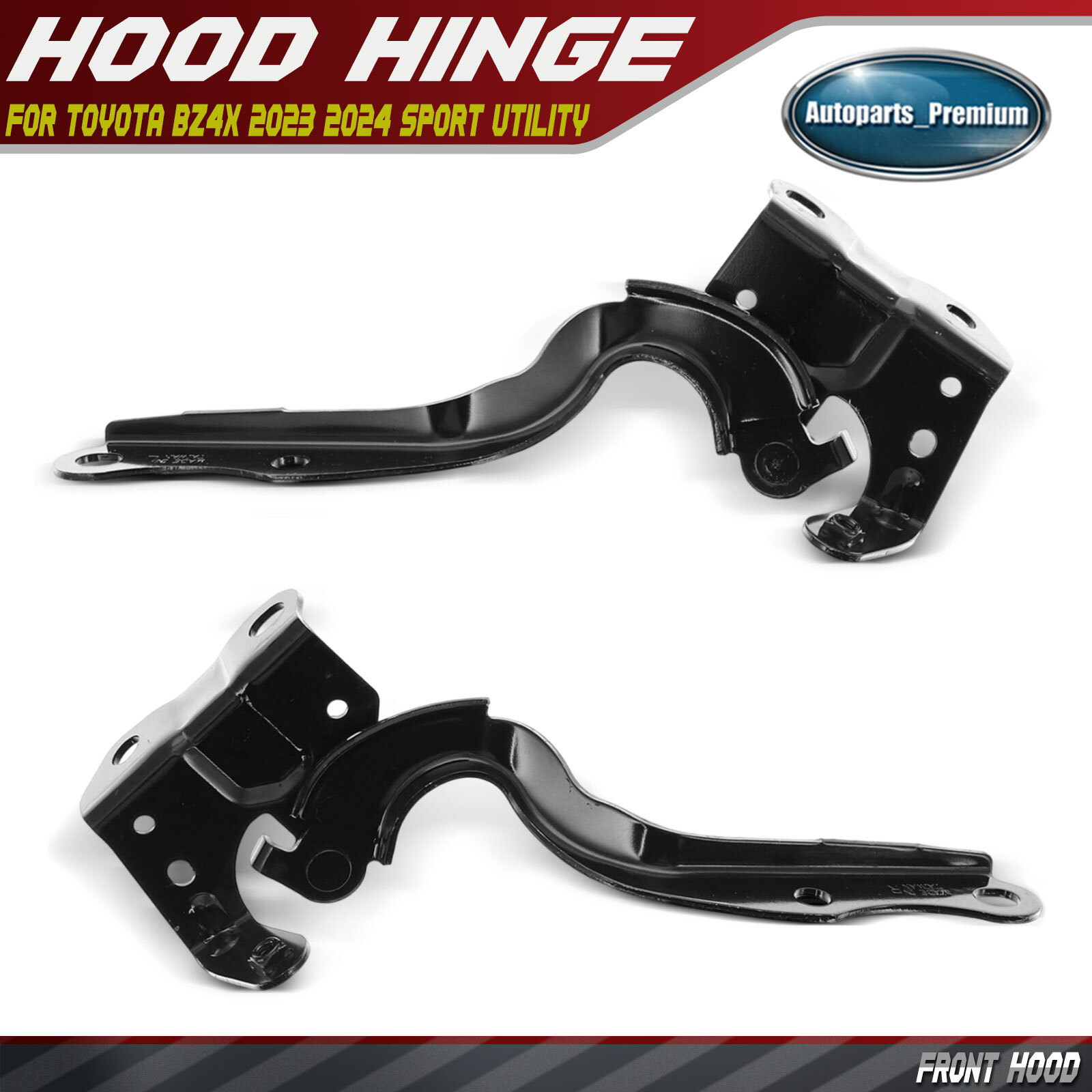 2x Driver & Passenger Hood Hinge for Toyota bz4x 2023 2024 5342042170 5341042170