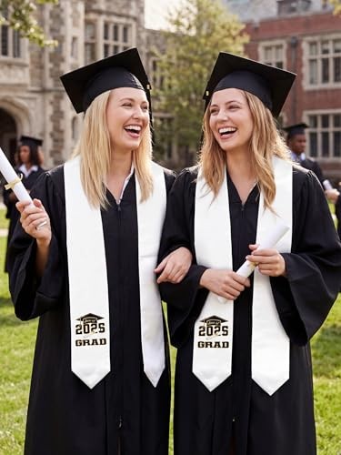 Graduation Stole Class of 2026 Adults Sublimation Congrat Graduate Honor White