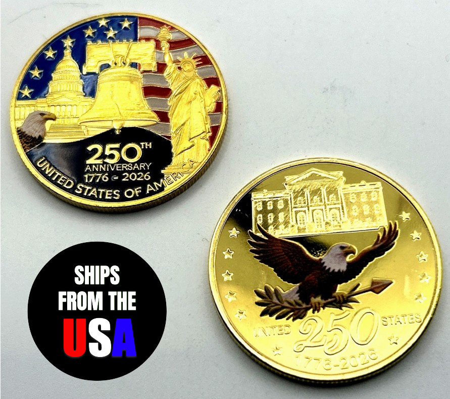 *250TH ANNIVERSARY AMERICA* 1776-2026 UNITED STATES Commemorative Coin Medal