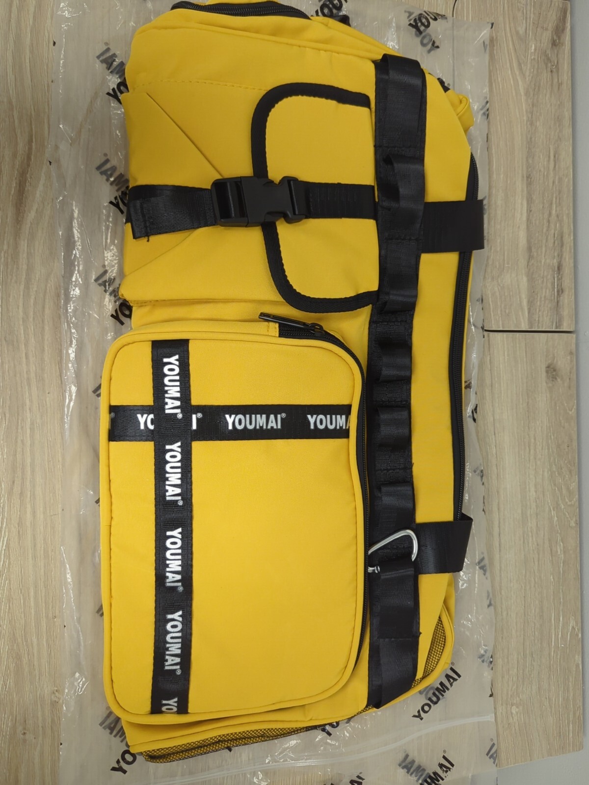 Youmai sports duffle bag/ Bookbag Yellow & Black- New