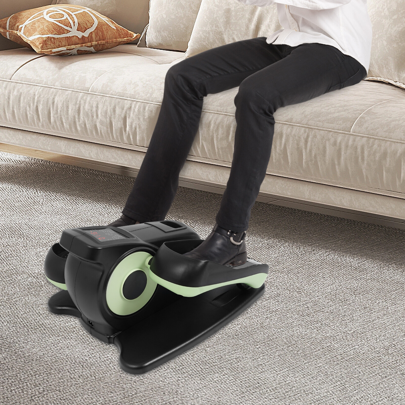 Floor Stand Pedal Exerciser Portable Foot Pedal Exercise Machine+Remote Control