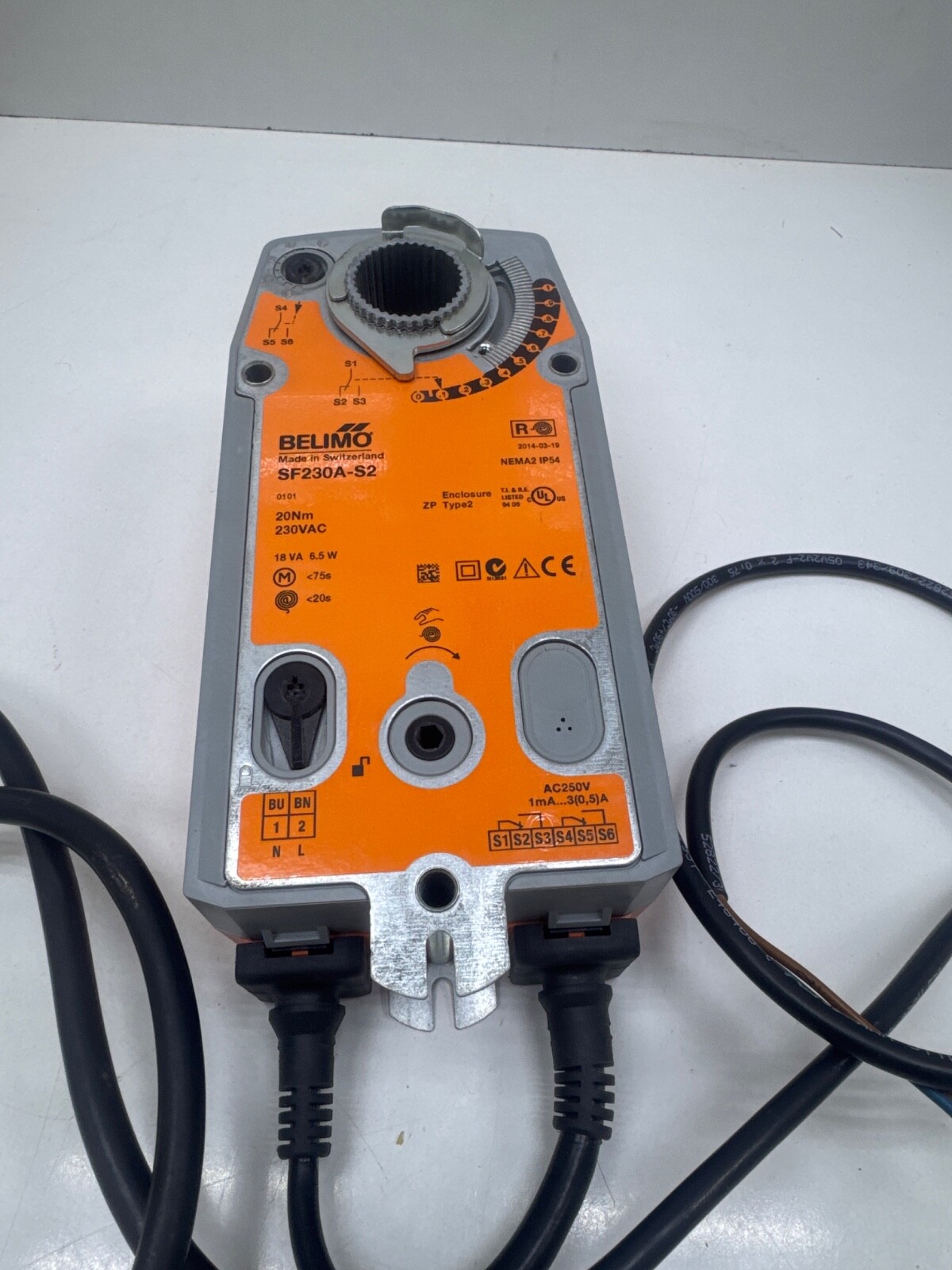 BELIMO SF230A-S2 SPRING RETURN ACTUATOR 20Nm 230V