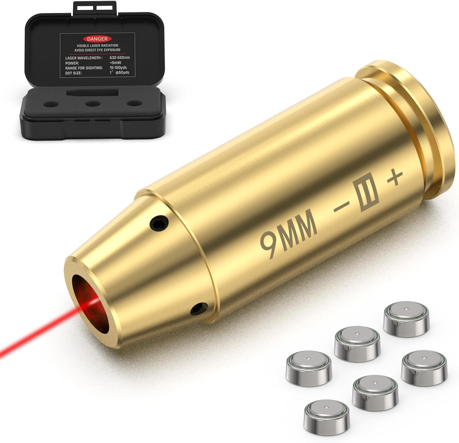 Bore Sight 9Mm/12 Gauge/223 5.56Mm Red/Green Laser Zeroing Boresighter with 3 Se
