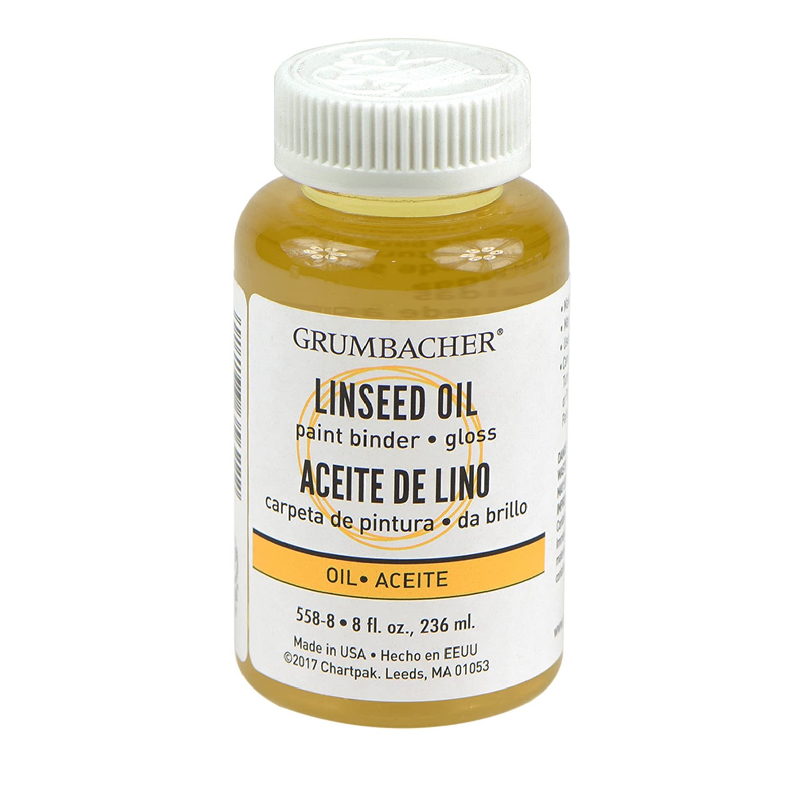 Grumbacher Linseed Medium For Oil Paintings, 8 Ounce Bottle, 8 Fl Oz (
