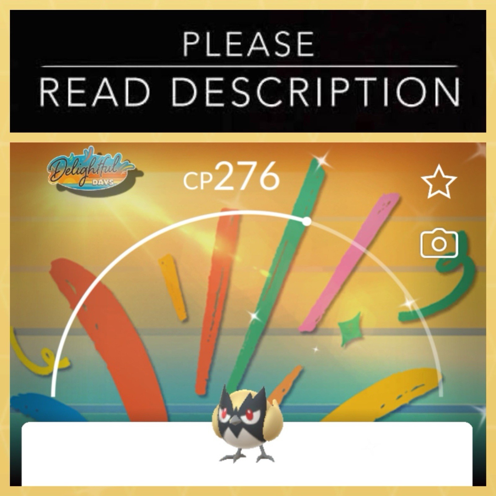 Shiny Rookidee Delightful Days Special Background Community Day - Pokemon Go