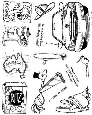 Unmounted Rubber Stamp Plate, Unmounted/Uncut Pink Rubber Stamps