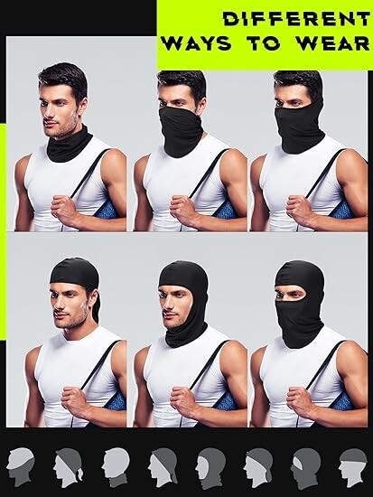 6 Pack Pasamontañas Calavera Pasamontanas Militar Mascara Para El Frio De Moto