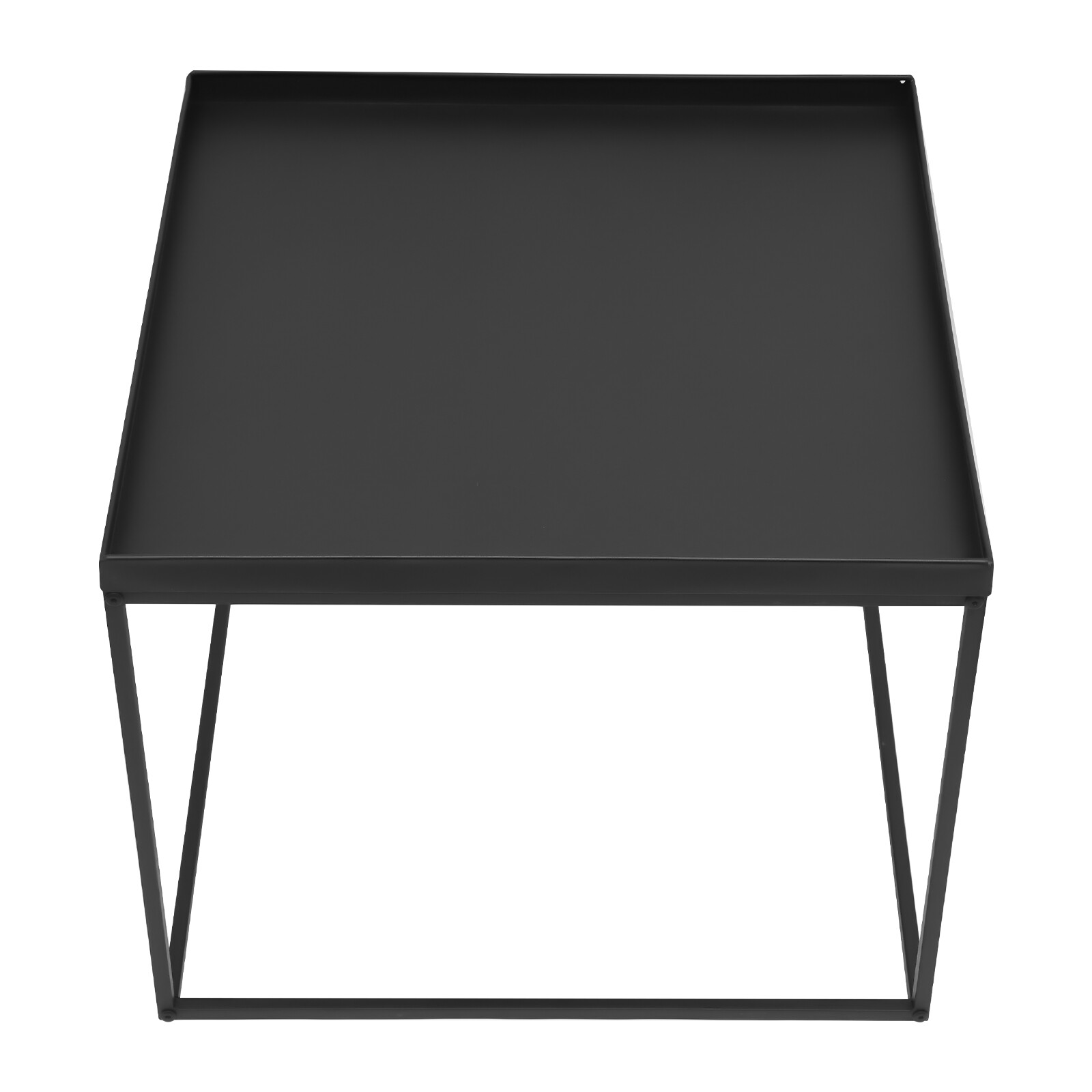 24" Square Table Metal Frame Table Portable Office Side End Table Camping Table