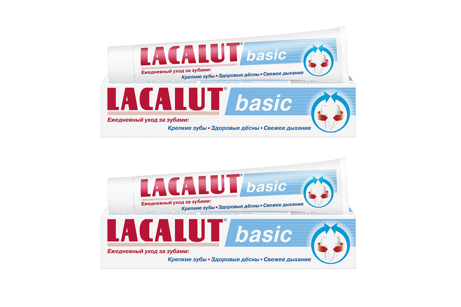 2 LACALUT BASIC Daily Toothpaste for Optimal Oral Protection 75ml