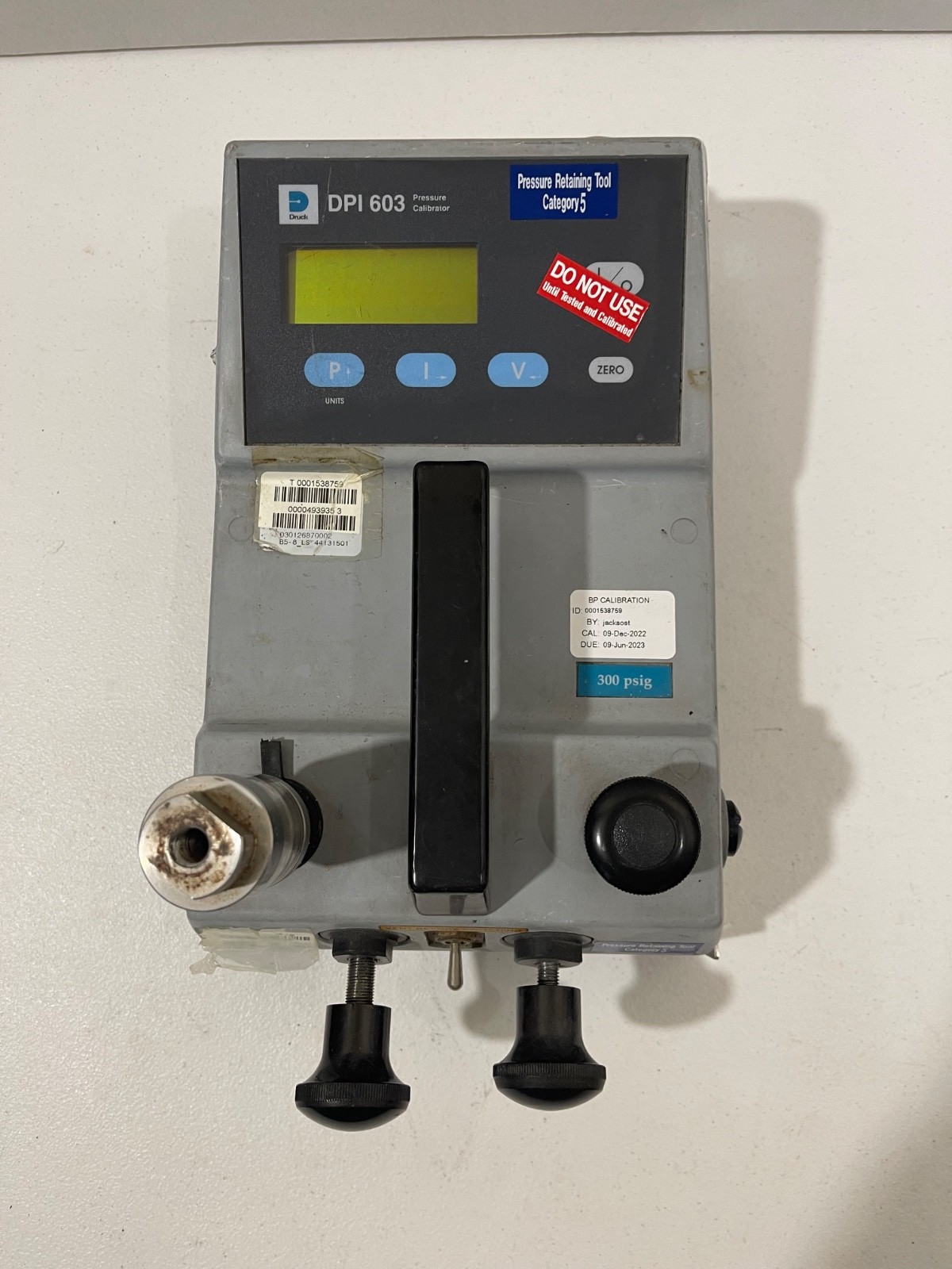 DRUCK DPI 603 Portable Digital Pressure Indicator Calibrator
