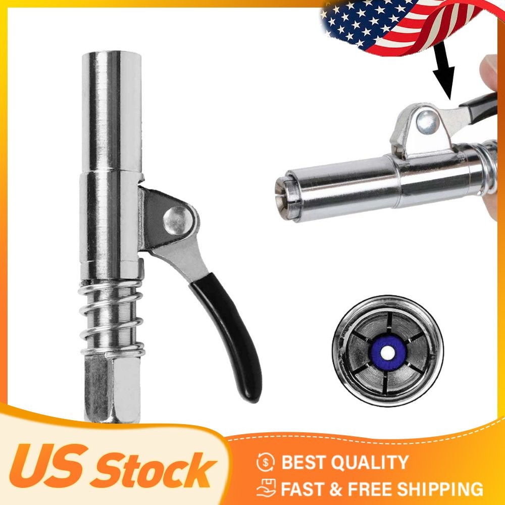1pc Durable Grease Coupler Clamp Locking Type Metal Quick Release for Grease Gun