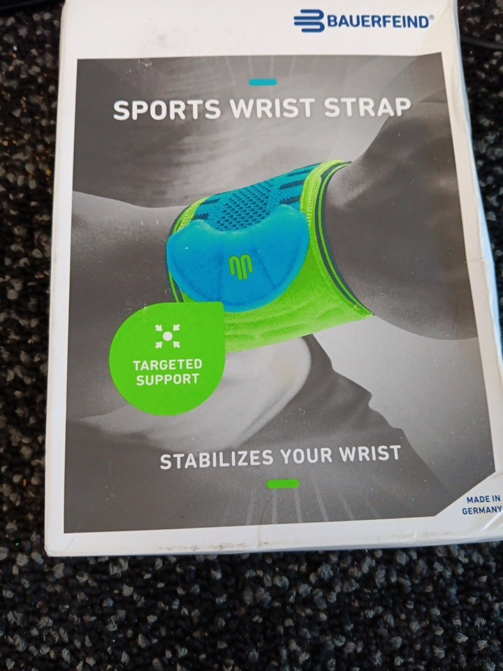 Bauerfeind Sports Wrist Strap - Rivera - Black- Size S/M New Free Shipping M95