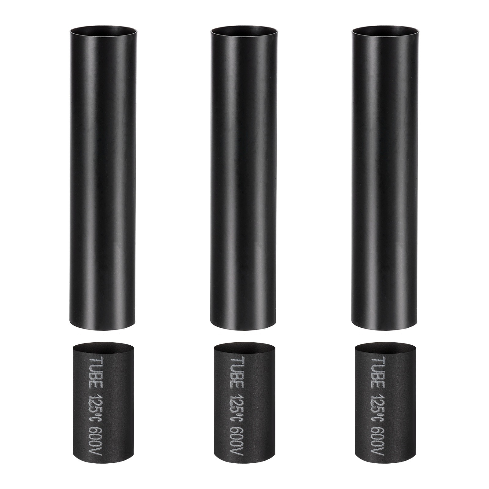 3Pcs 4" Tall Metal E12 Candle Covers Sleeves Black