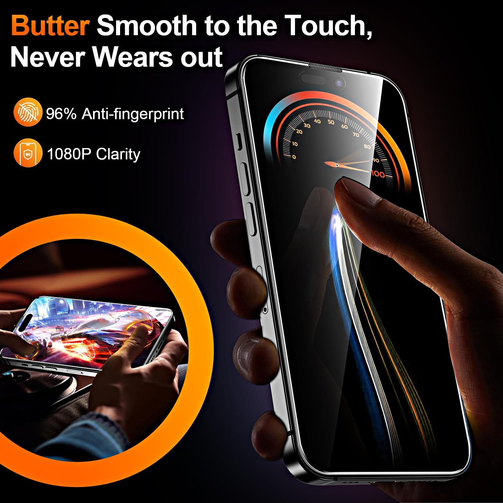 2-Pack HD Clear Auto Alignment Screen Protector For iPhone 16 15 14 13 12 11 XS