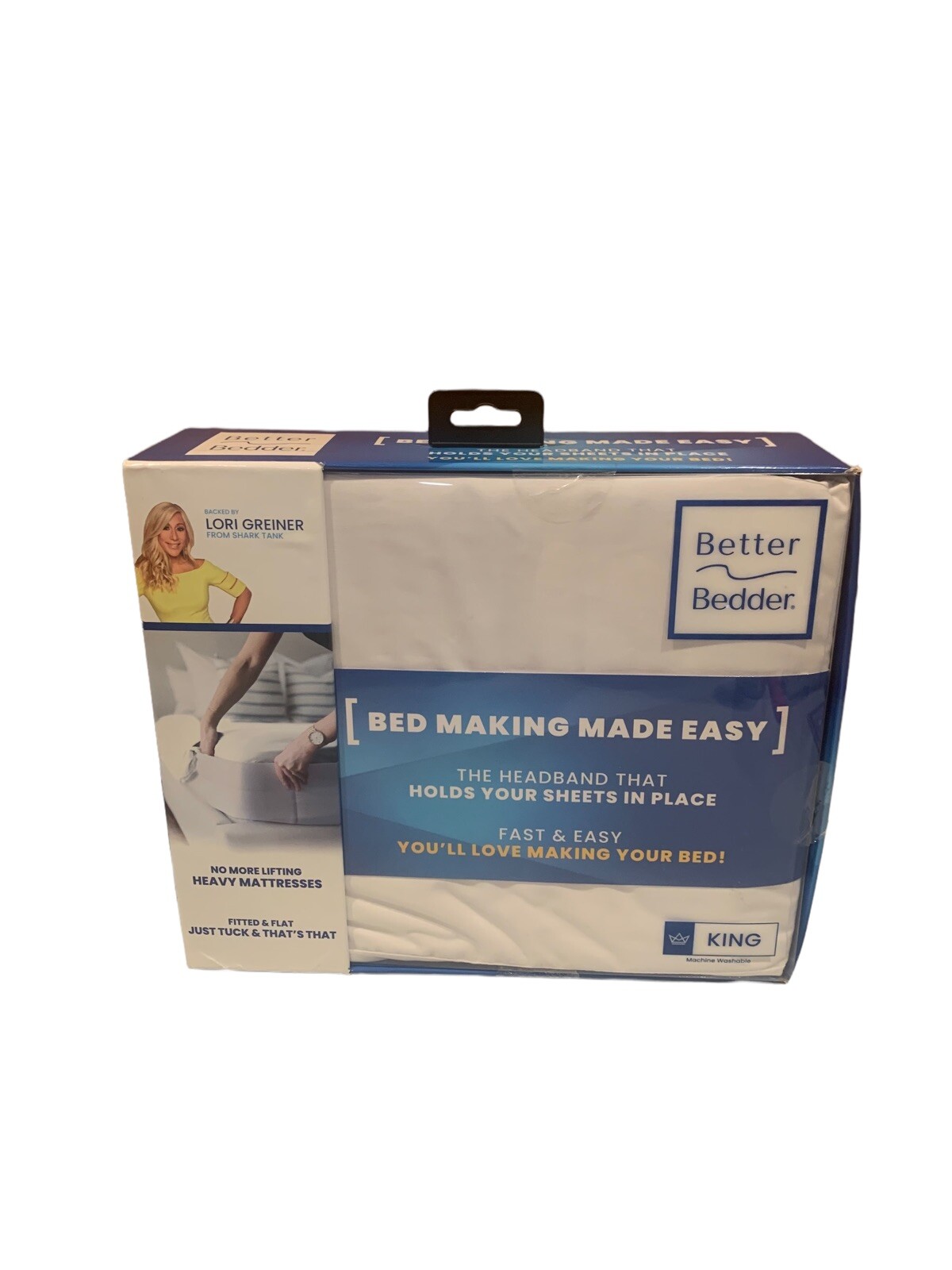 Lori Greiner Better Bedder KING SIZE Headband Holds Your Bed Sheets In Place NEW