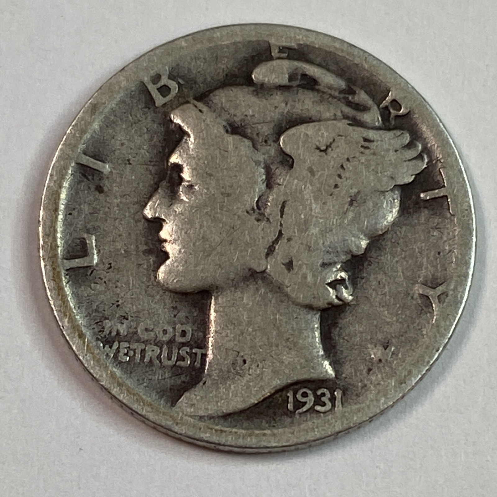 1931-D Mercury Dime- Rare Key Date- 90% Silver Coin