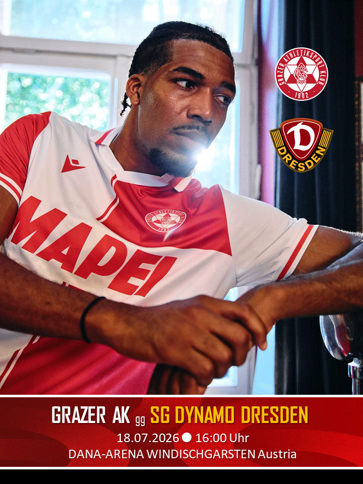 2026, GRAZER AK v DYNAMO DRESDEN! Friendly match. Testspiel.