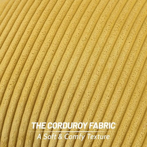 Corduroy Pillow Covers 20x20 Inch Set of 2, Striped Decorative Square Spring