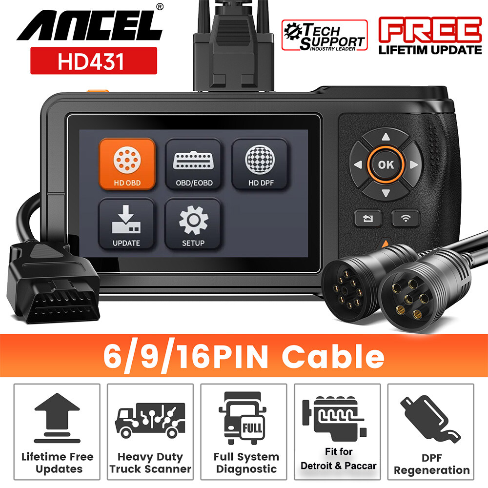 Full System HDOBD & OBD2 Truck Scanner DPF Regen Diagnostic for Detroit Paccar