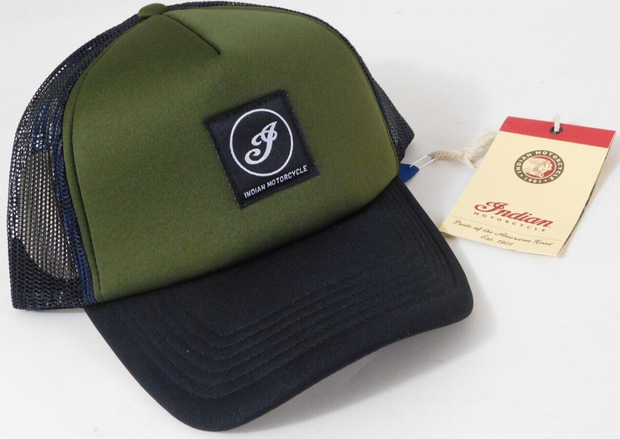 1 NEW Genuine Indian Motorcycle Men's Icon Trucker Snapback Hat Cap MESH 2861684