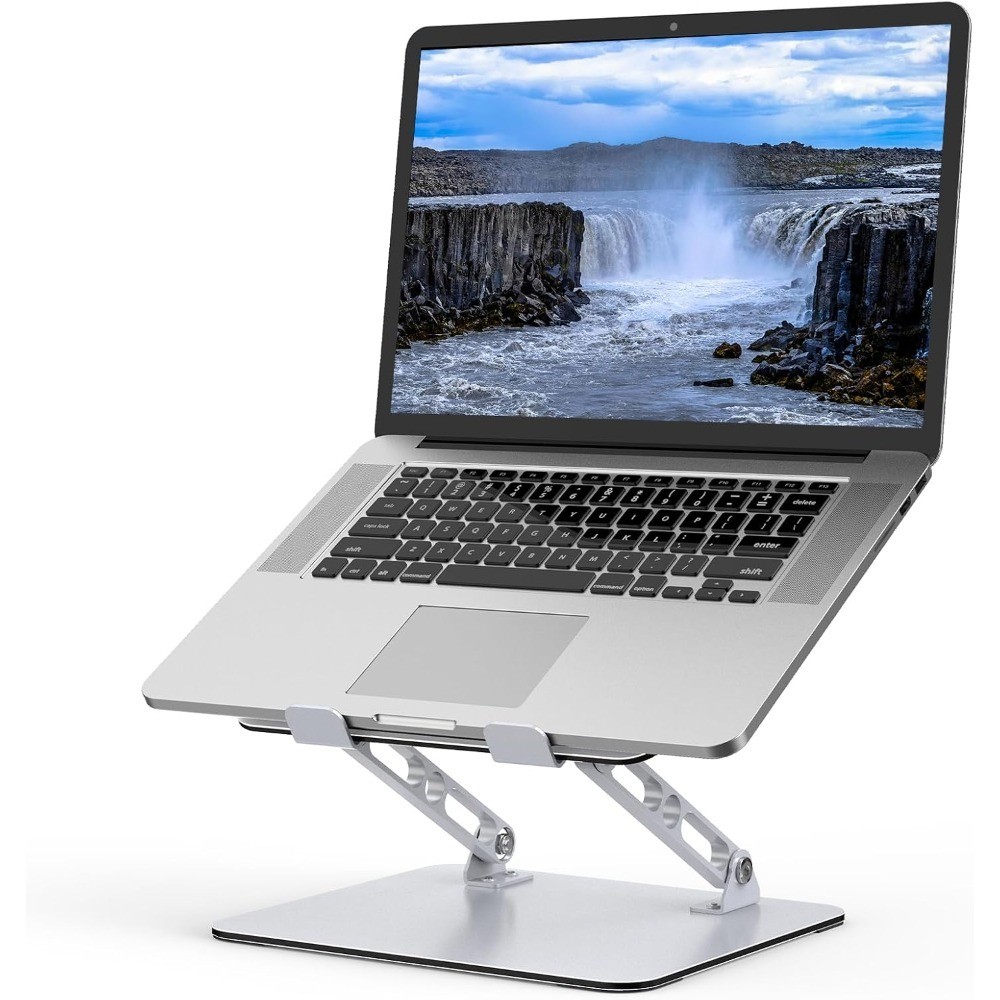 Laptop Stand for Desk, Adjustable Laptop Riser, Metal Foldable Computer Stand