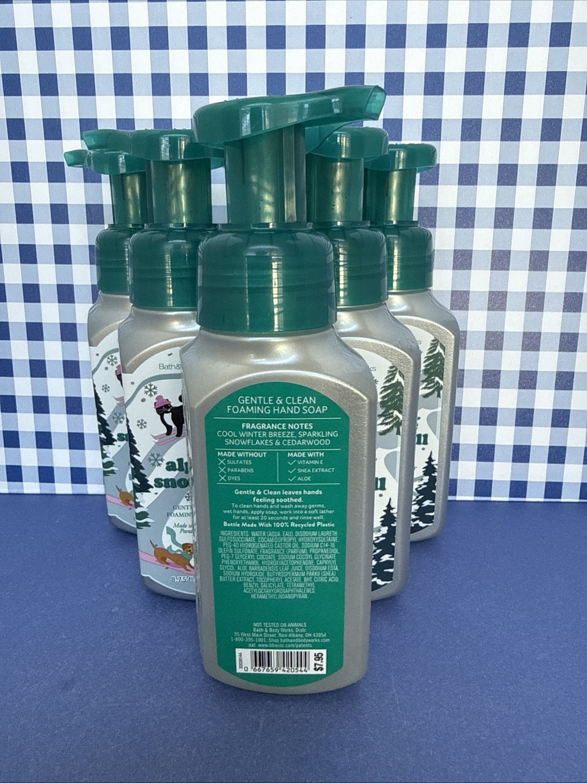 6X ~ Bath & Body Works ~ ALPINE SNOWFALL ~ Gentle Foaming Hand Soap