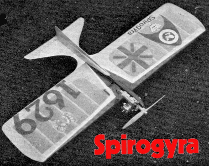 Model Airplane Plans (UC): Spirogrya 30" Combat for 1-1.5cc by Richard Evans