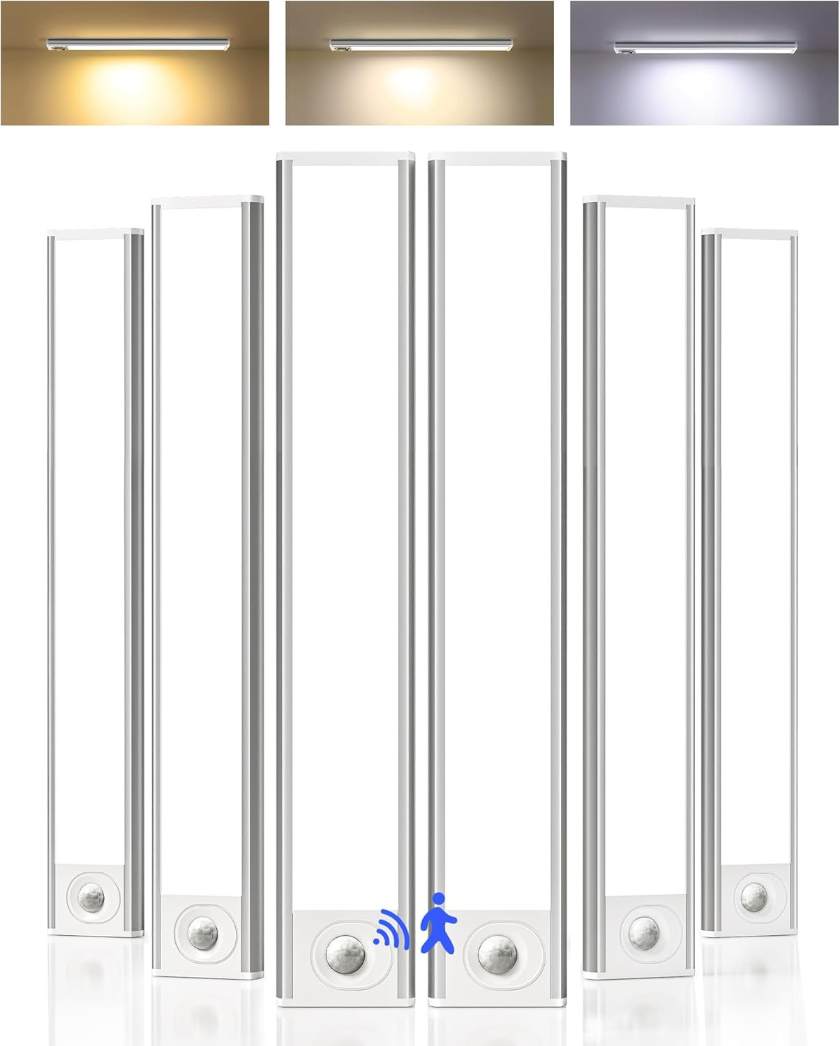 Under Cabinet Lighting, 12Inch Rechargeable Motion Sensor Light Indoor, 2400Mah
