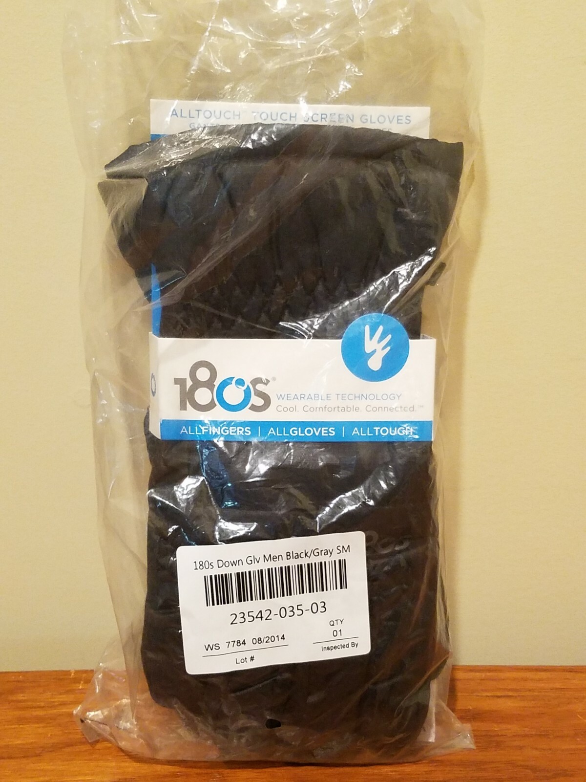 180s Down AllTouch Touch Screen Gloves - Men's Size Small S SM - Black