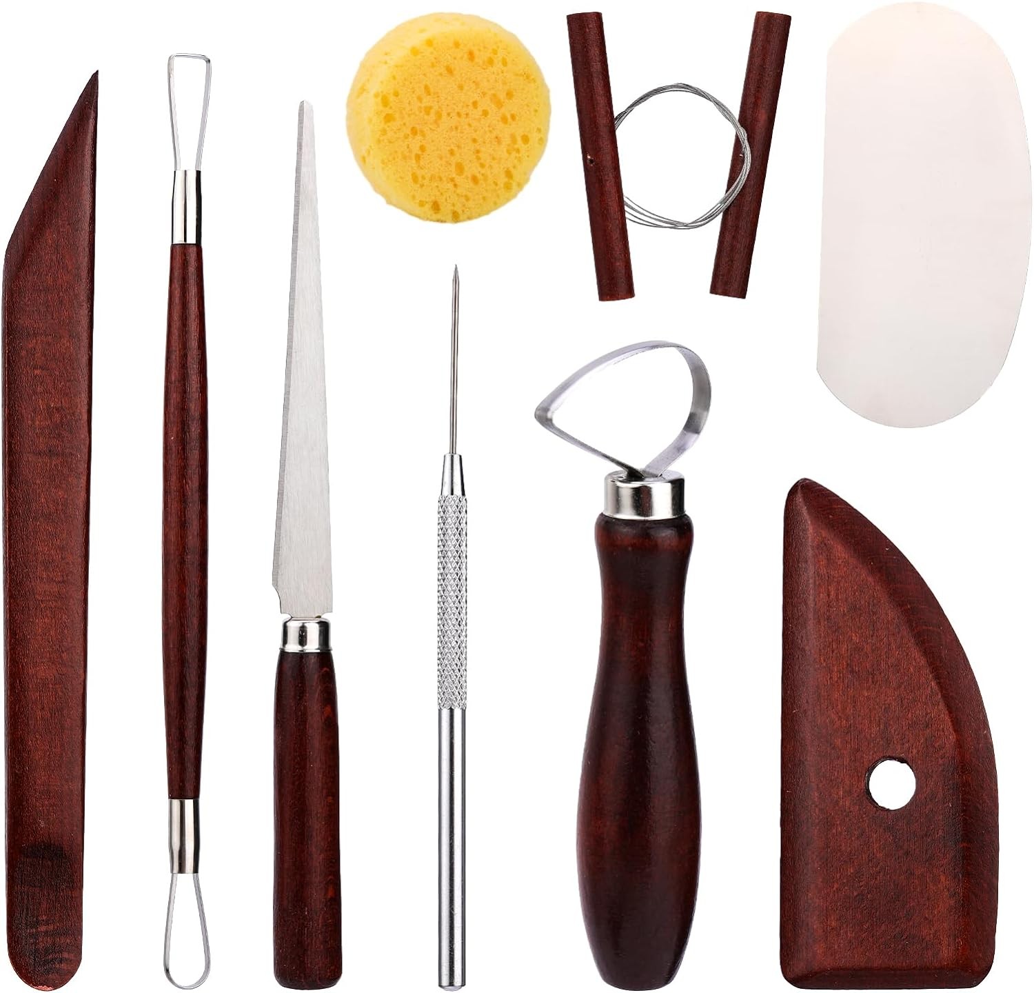 Pottery Tools Kit, Clay Set, Ceramic Tool and Red