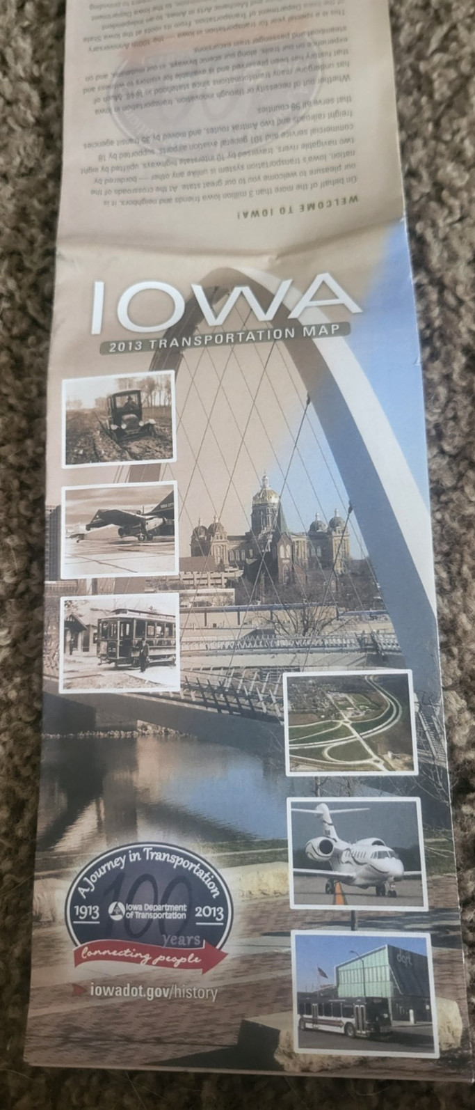 MULTI FOLD  2013  ROAD MAP OF IOWA