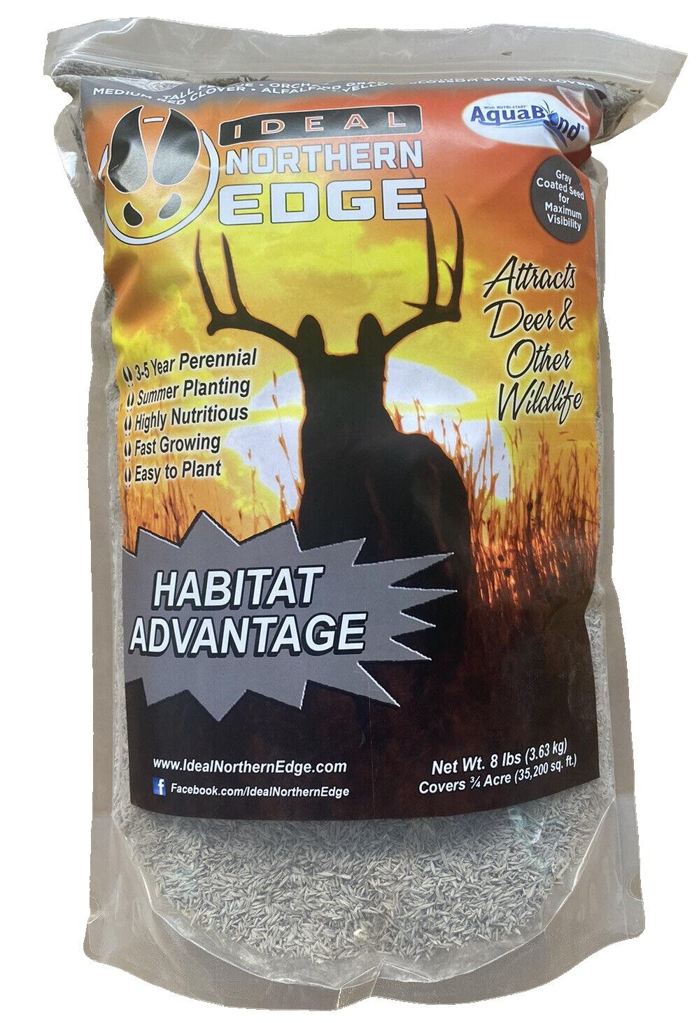 Ideal Northern Edge Habitat Advantage Deer Food Plot Seed Blend 8Lbs 48033