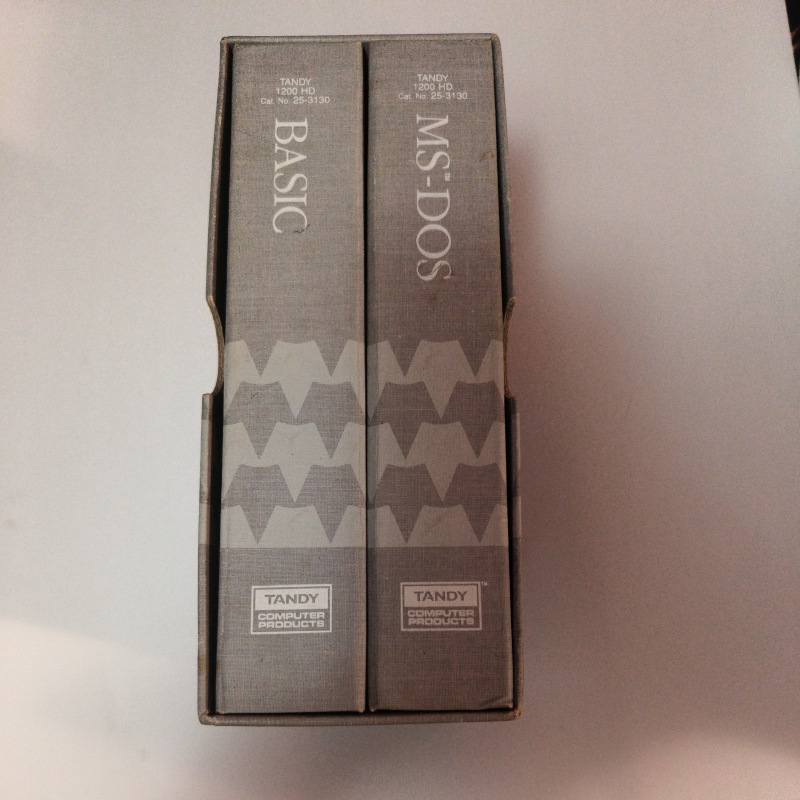 Vintage Tandy 1200 MS-DOS/BASIC floppy disks and manuals in case!
