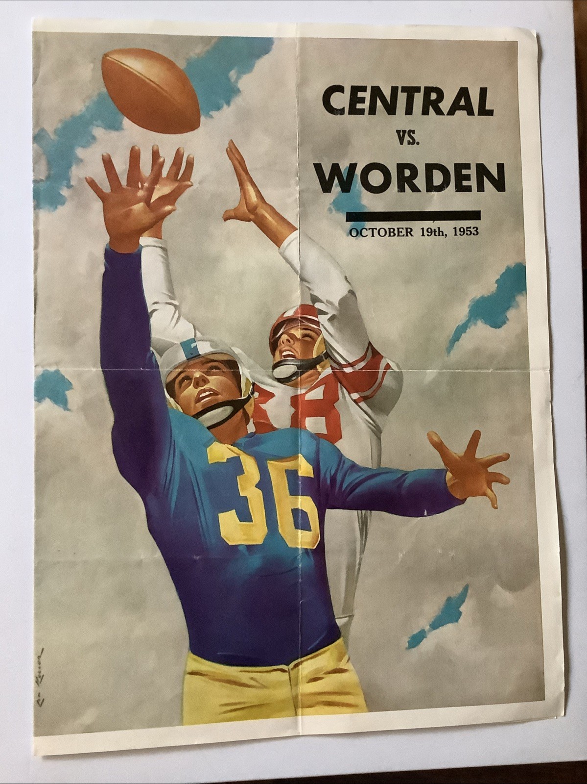 Montana High School Football Program Central  VS. Worden October 19th, 1953