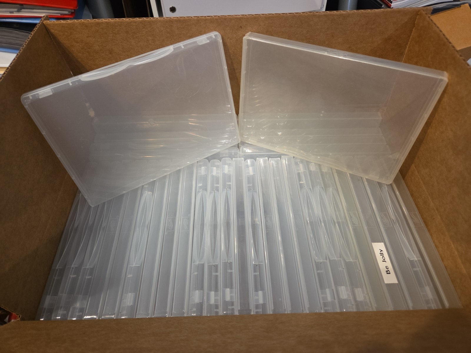 Stampin Up Plastic Clear Mount Stamp Storage Cases 7 1/2"x5 1/4"x5/8" Lot of 35!