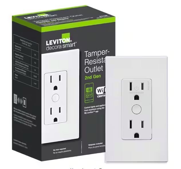 LEVITON D215R SMART Wi-FI DUPLEX OUTLET (2ND GENERATION) - NEW IN SEALED BOX !!