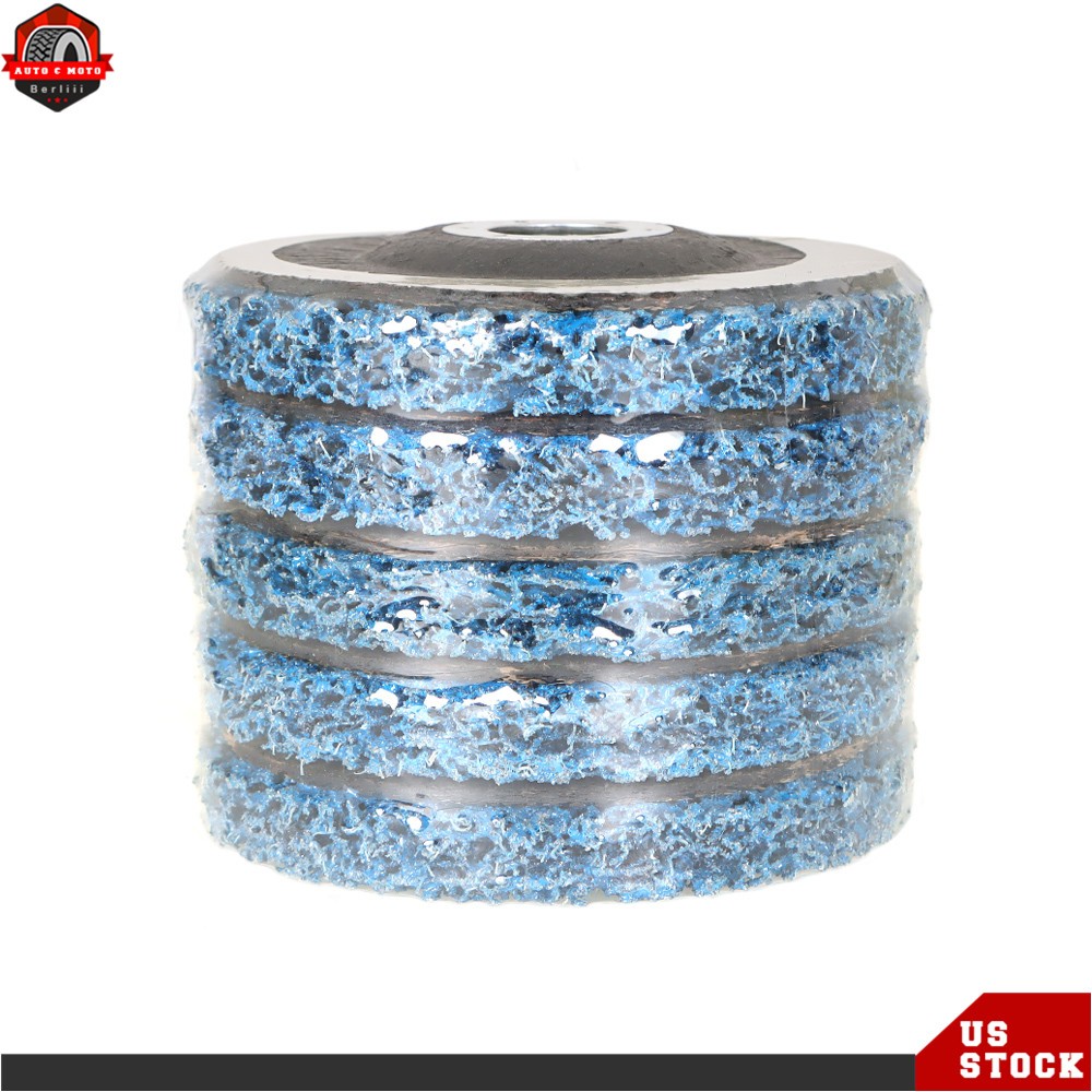 10Pcs 4.5"×7/8" Strip Disc Wheels Paint Rust T27, Silicon Carbide, 11,000 RPM