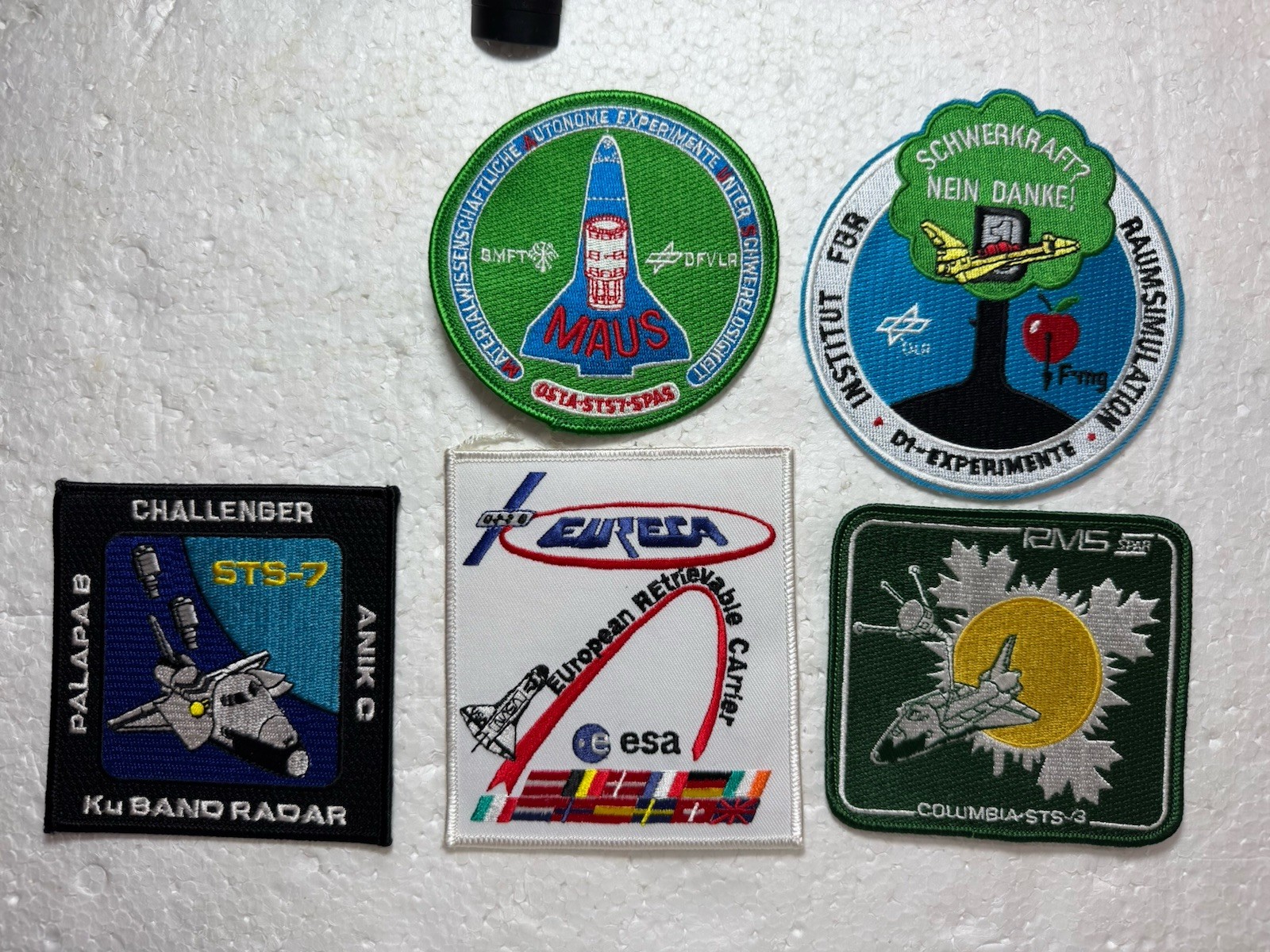 Lot Of 5 Vintage NASA Space Shuttle Mission Patches -