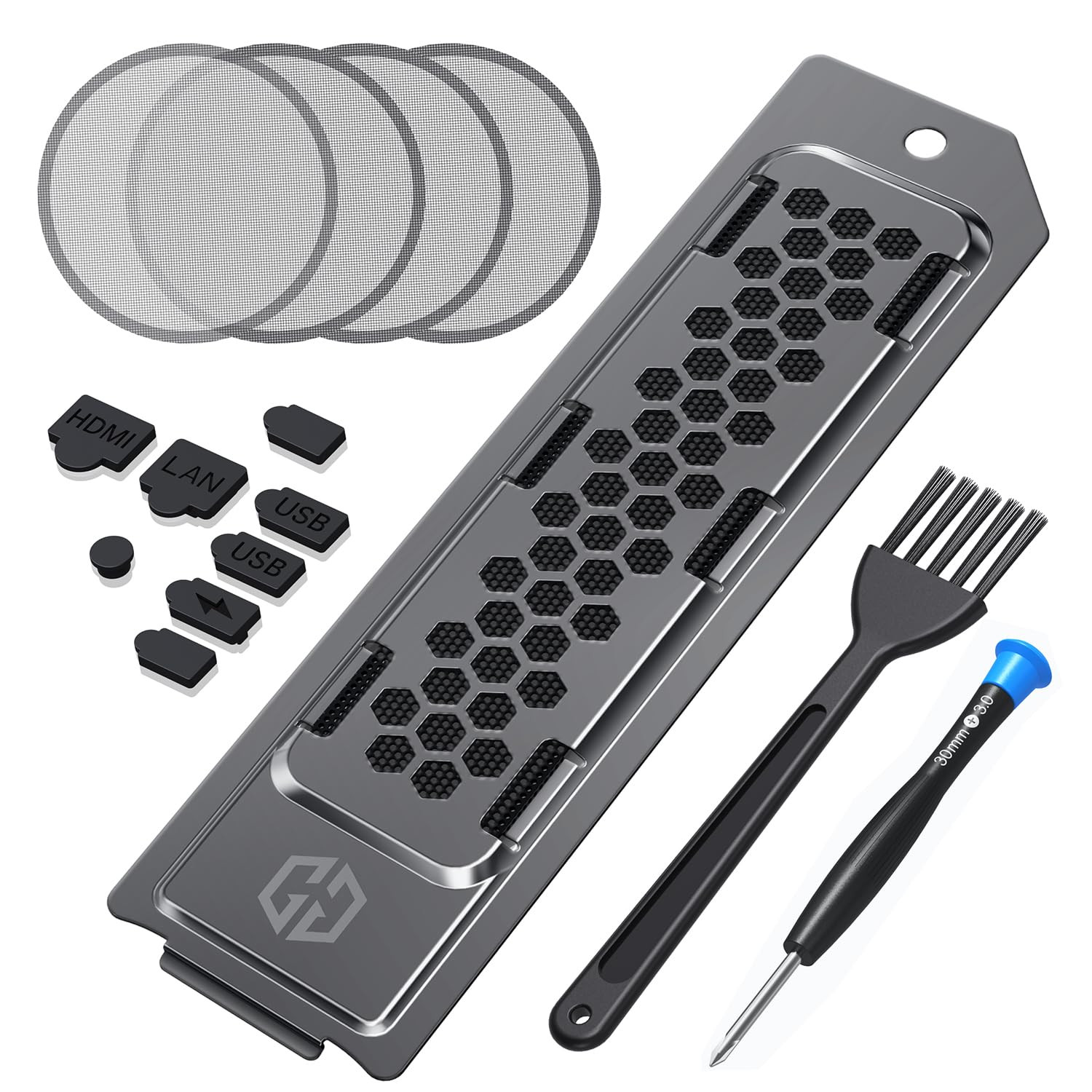 Premium Cooling and Dust Filter Kit for PS5 Pro & PS5 Slim - Includes M.2 SSD Du