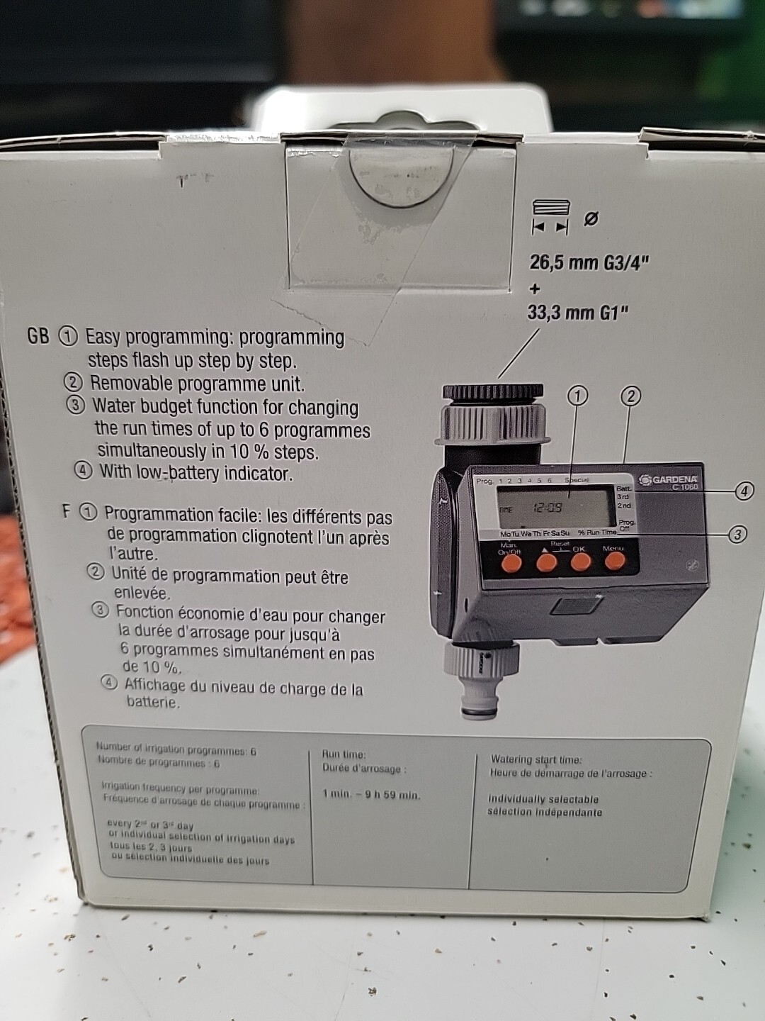 Gardena Comfort C 1060 Programmable Water Computer Sprinkler Timer Irrigation