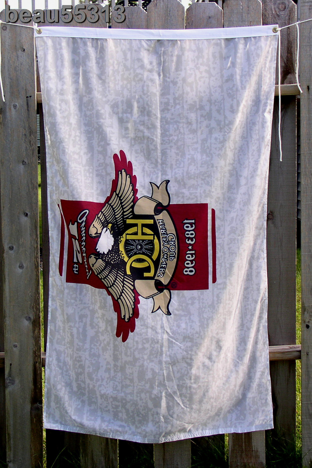 HARLEY DAVIDSON 1983- 1998 15th ANNIVERSARY HOG VEST PATCH FLAG BANNER NEW